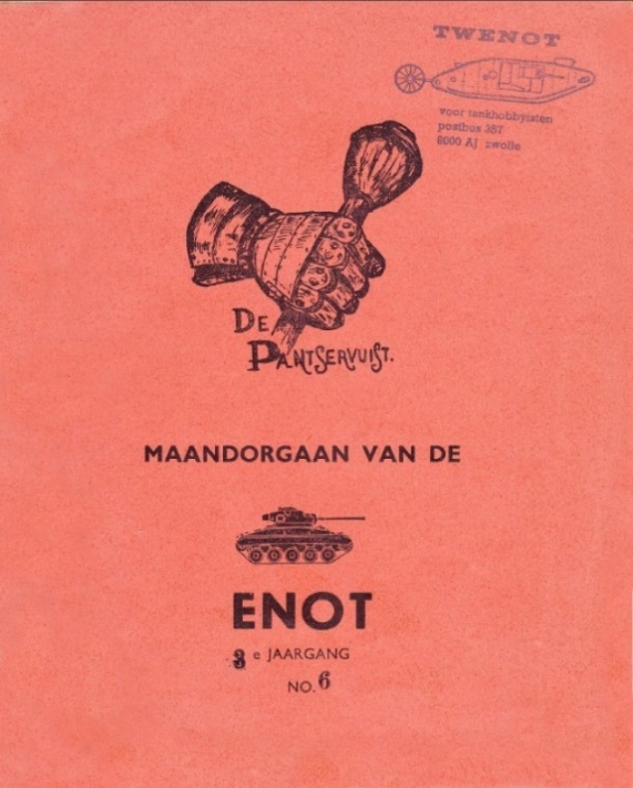 Voorkant van „De Pantservuist — Maandorgaan van de ENOT” 3e jaargang nummer 6